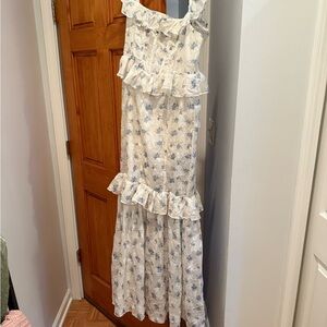 For Love And Lemons White Ruffled Tiered Sundress